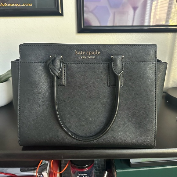 Kate Spade Charcoal Leather Handbag - Picture 1 of 4